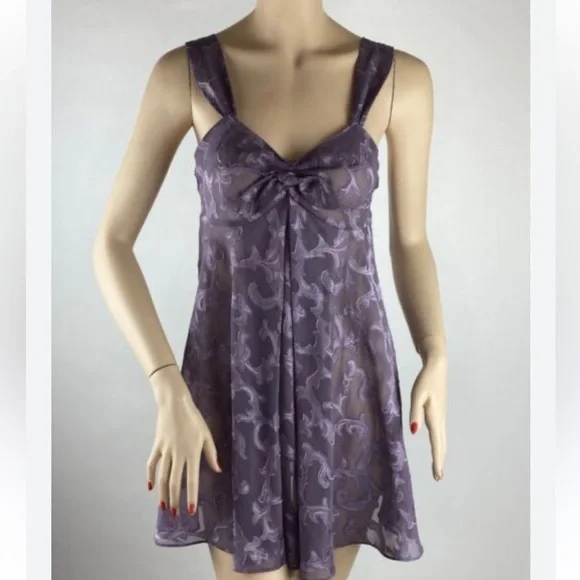 Vintage VICTORIA'S SECRET GOLD LABEL nightie babydoll dress nightgown large - Picture 13 of 13